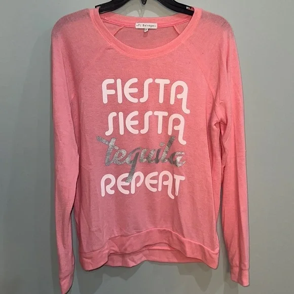 PJ Salvage Fiesta Siesta Tequila Repeat graphic pullover - Picture 1 of 5